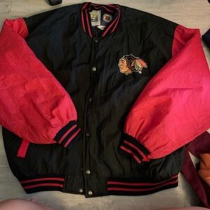 NHL Black and Red Puffer Jacket
